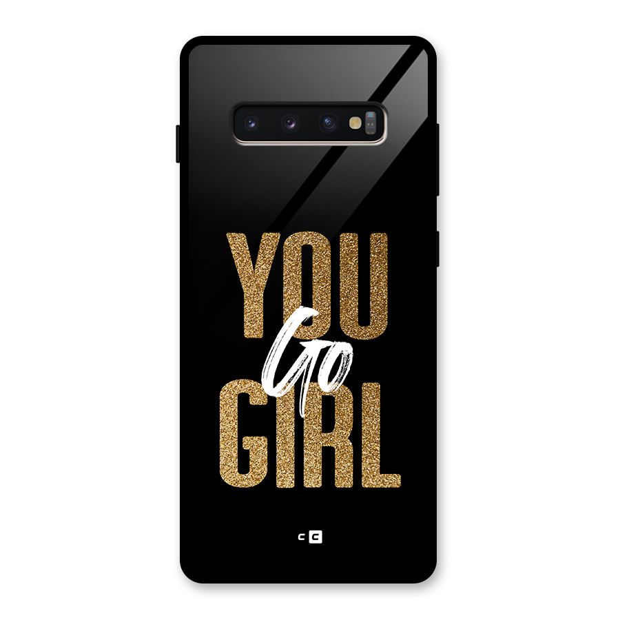 Confident Girl Glass Back Case for Galaxy S10 Plus