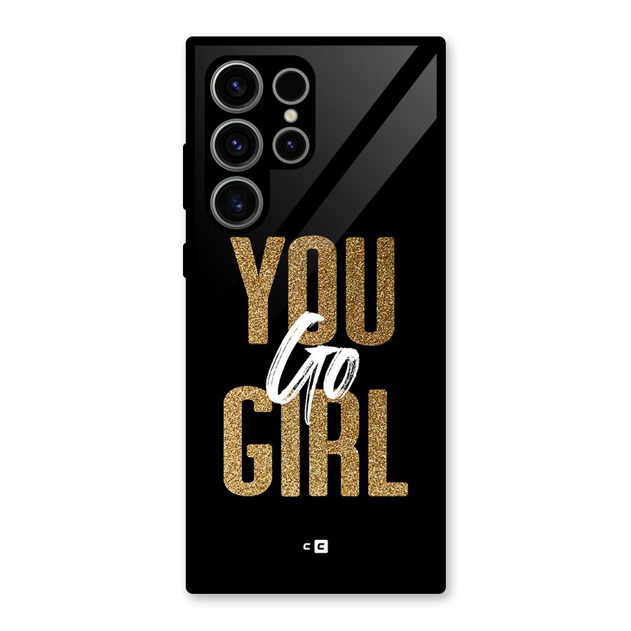 Confident Girl Glass Back Case for Galaxy S23 Ultra