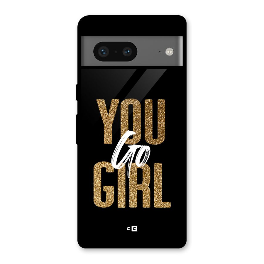 Confident Girl Glass Back Case for Google Pixel 7