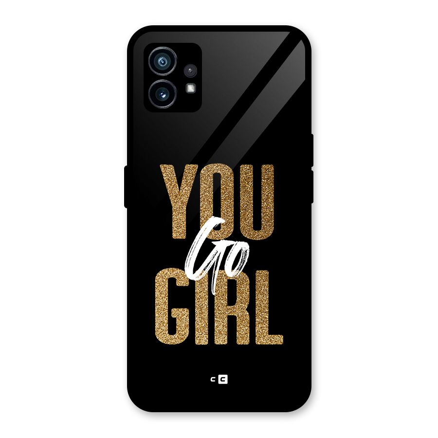 Confident Girl Glass Back Case for Nothing Phone 1
