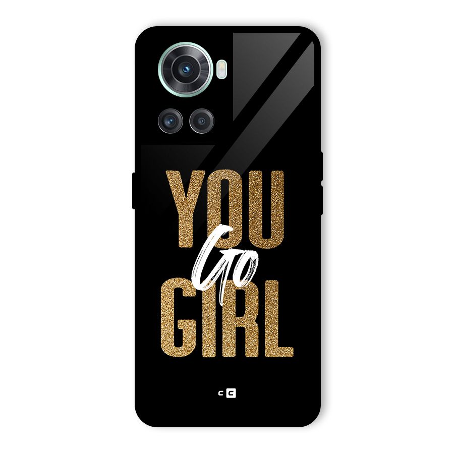 Confident Girl Glass Back Case for OnePlus 10R