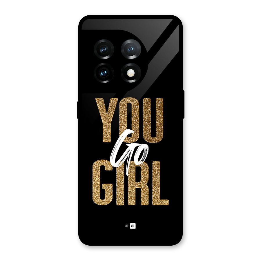 Confident Girl Glass Back Case for OnePlus 11
