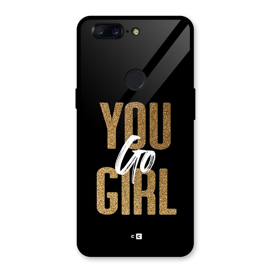 Confident Girl Glass Back Case for OnePlus 5T