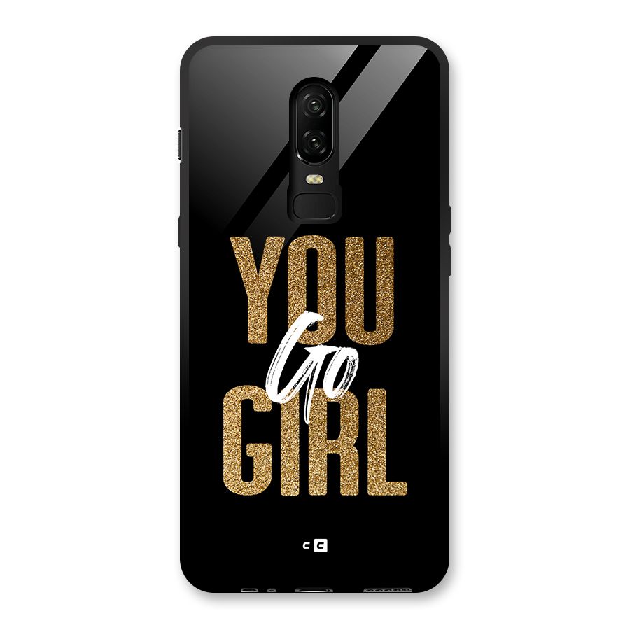 Confident Girl Glass Back Case for OnePlus 6