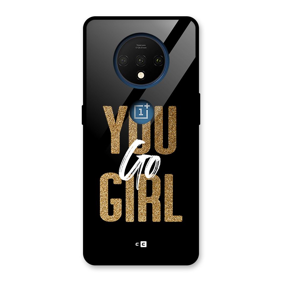 Confident Girl Glass Back Case for OnePlus 7T