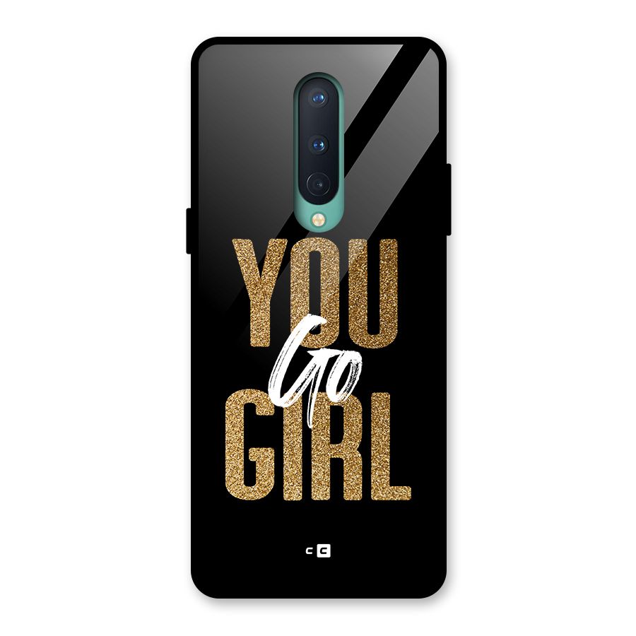 Confident Girl Glass Back Case for OnePlus 8