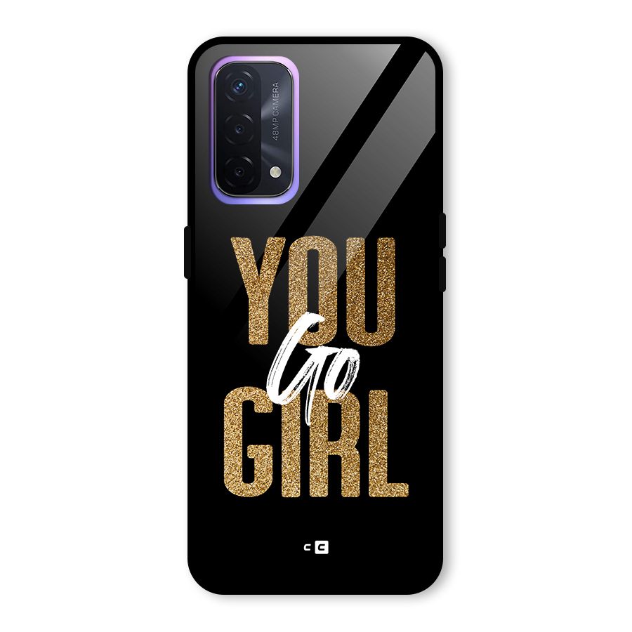 Confident Girl Glass Back Case for Oppo A74 5G