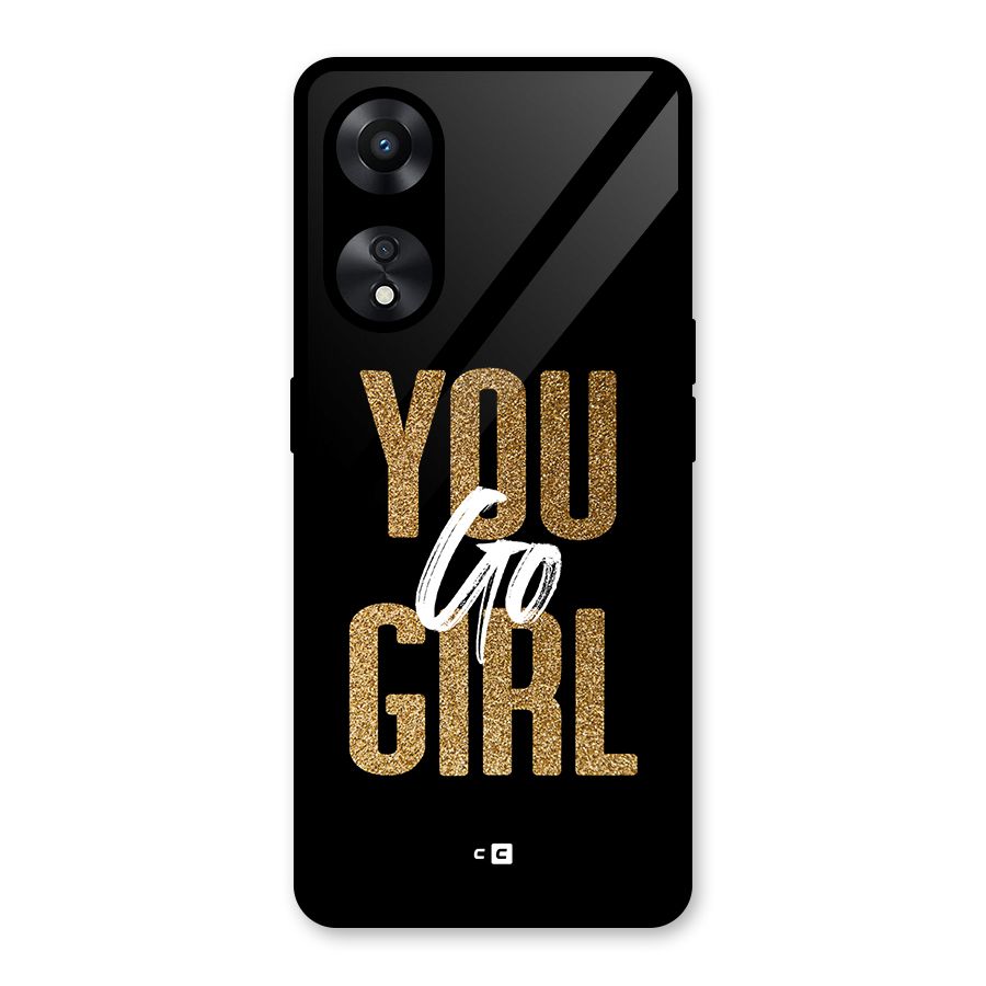 Confident Girl Glass Back Case for Oppo A78