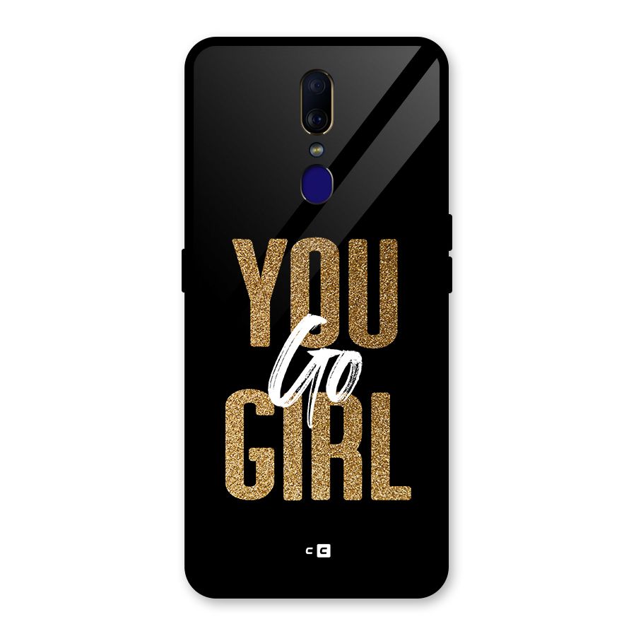 Confident Girl Glass Back Case for Oppo F11