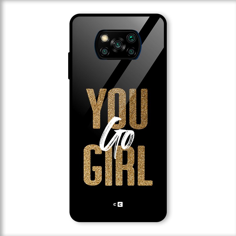 Confident Girl Glass Back Case for Poco X3