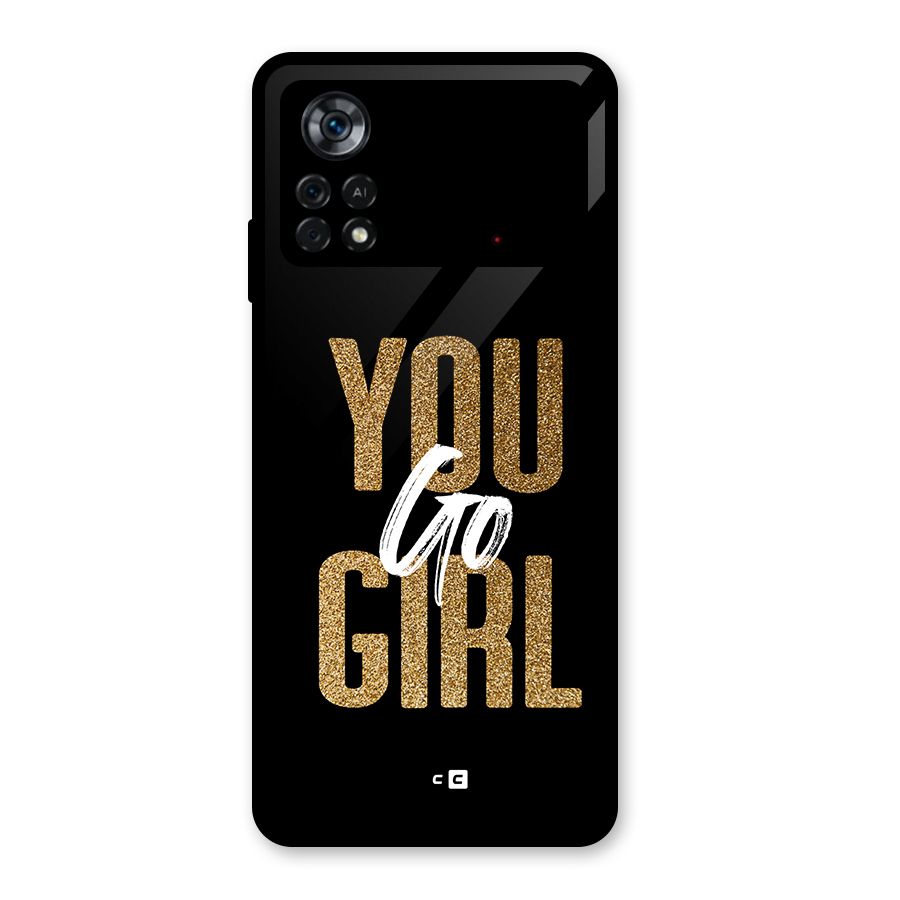 Confident Girl Glass Back Case for Poco X4 Pro 5G