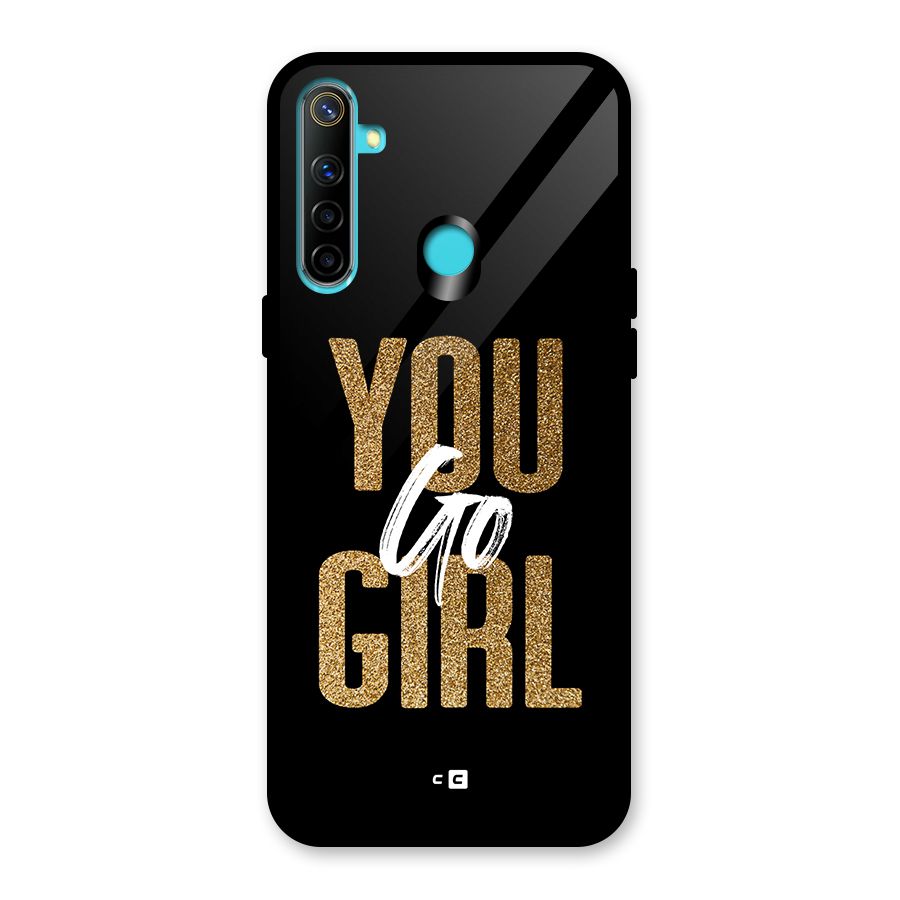 Confident Girl Glass Back Case for Realme 5i