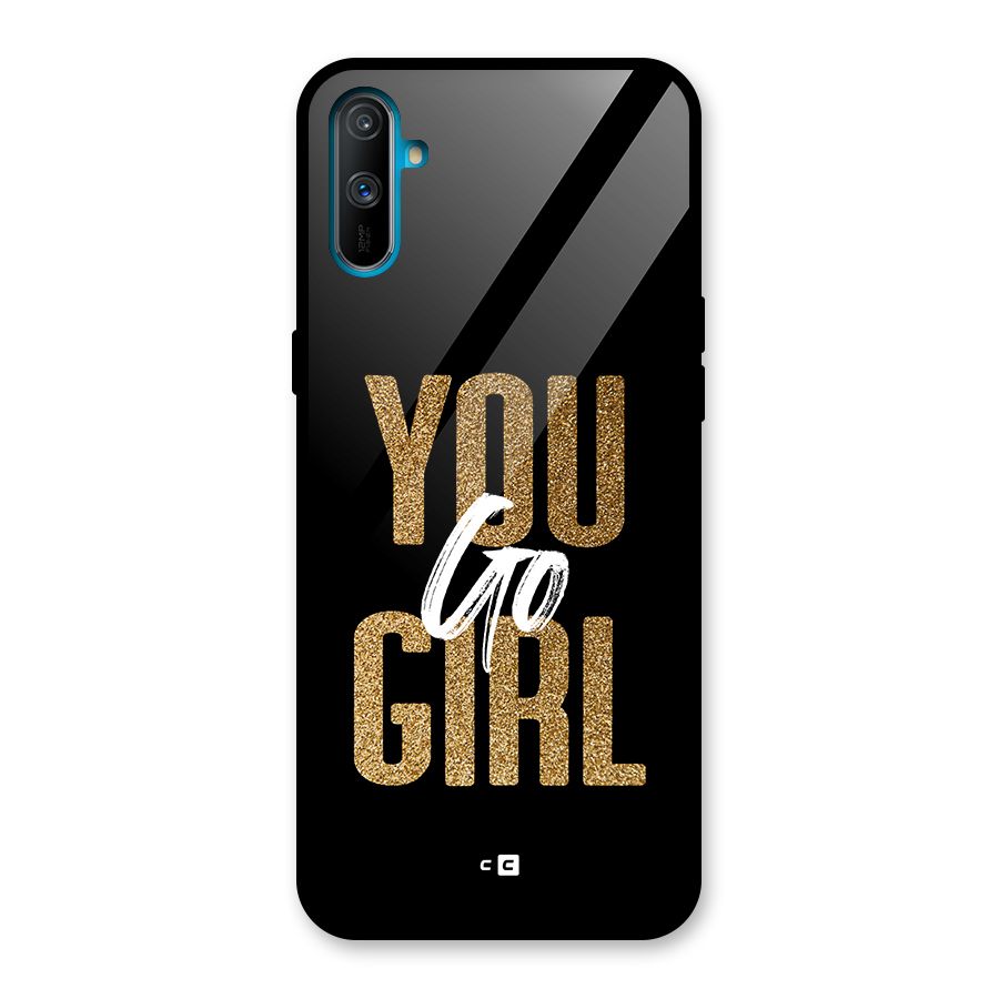 Confident Girl Glass Back Case for Realme C3