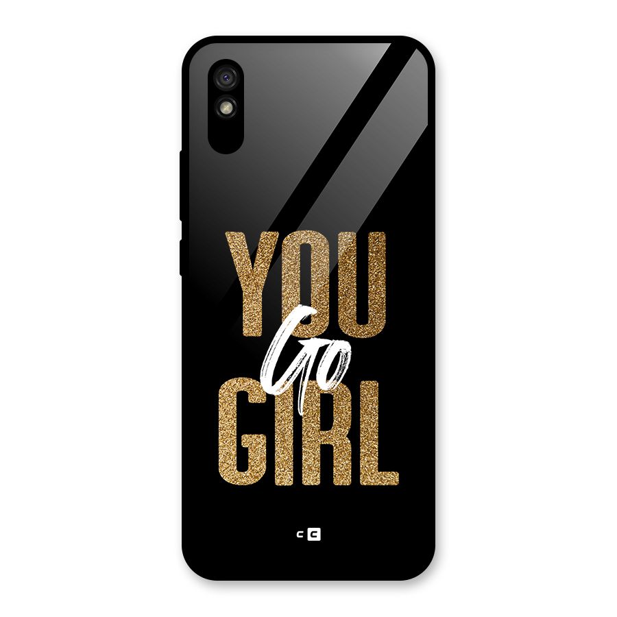 Confident Girl Glass Back Case for Redmi 9A