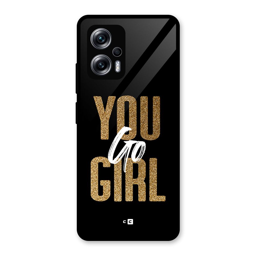 Confident Girl Glass Back Case for Redmi K50i