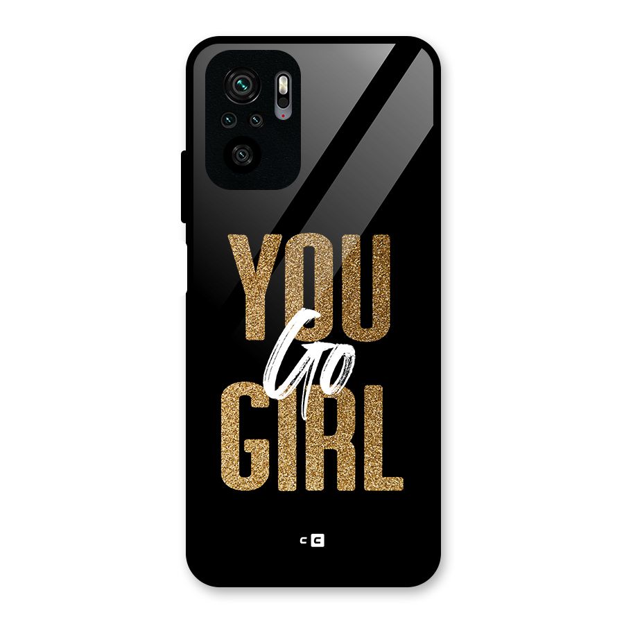 Confident Girl Glass Back Case for Redmi Note 10S