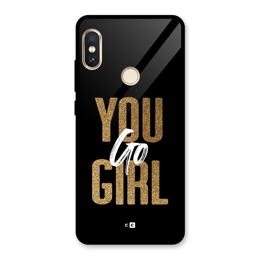 Confident Girl Glass Back Case for Redmi Note 5 Pro