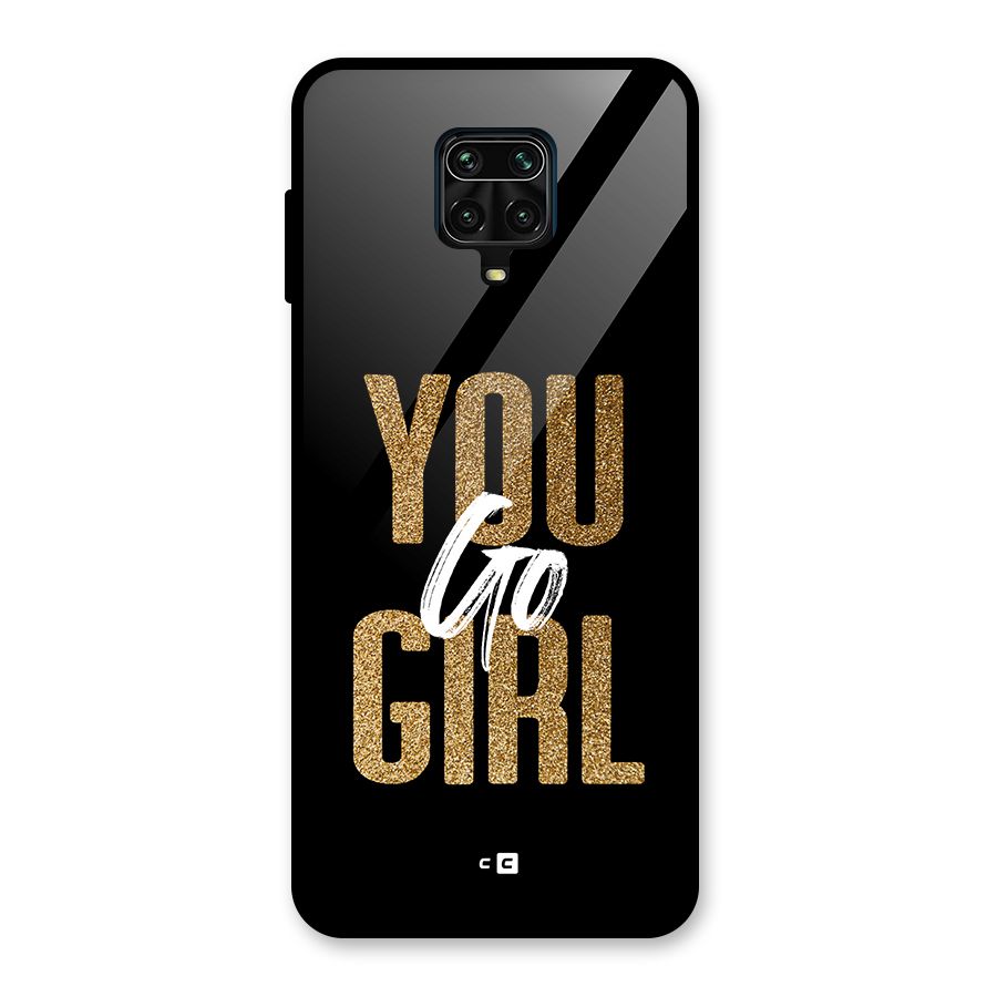 Confident Girl Glass Back Case for Redmi Note 9 Pro