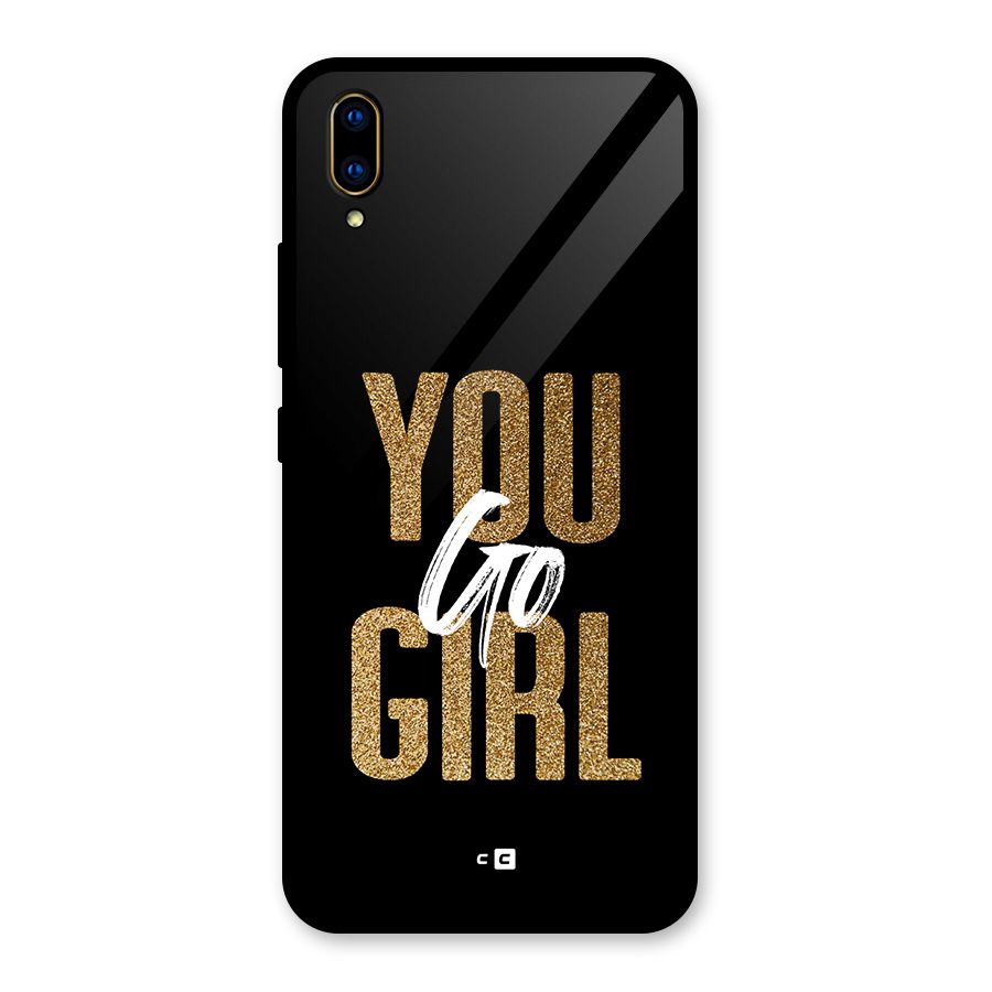Confident Girl Glass Back Case for Vivo V11 Pro