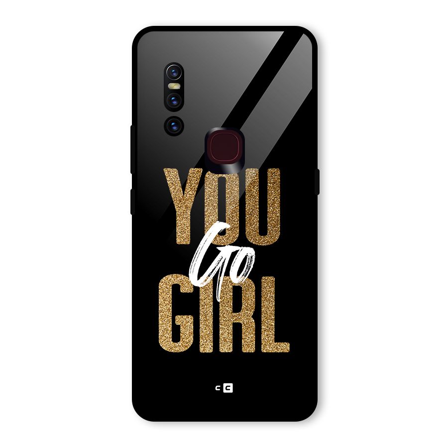 Confident Girl Glass Back Case for Vivo V15