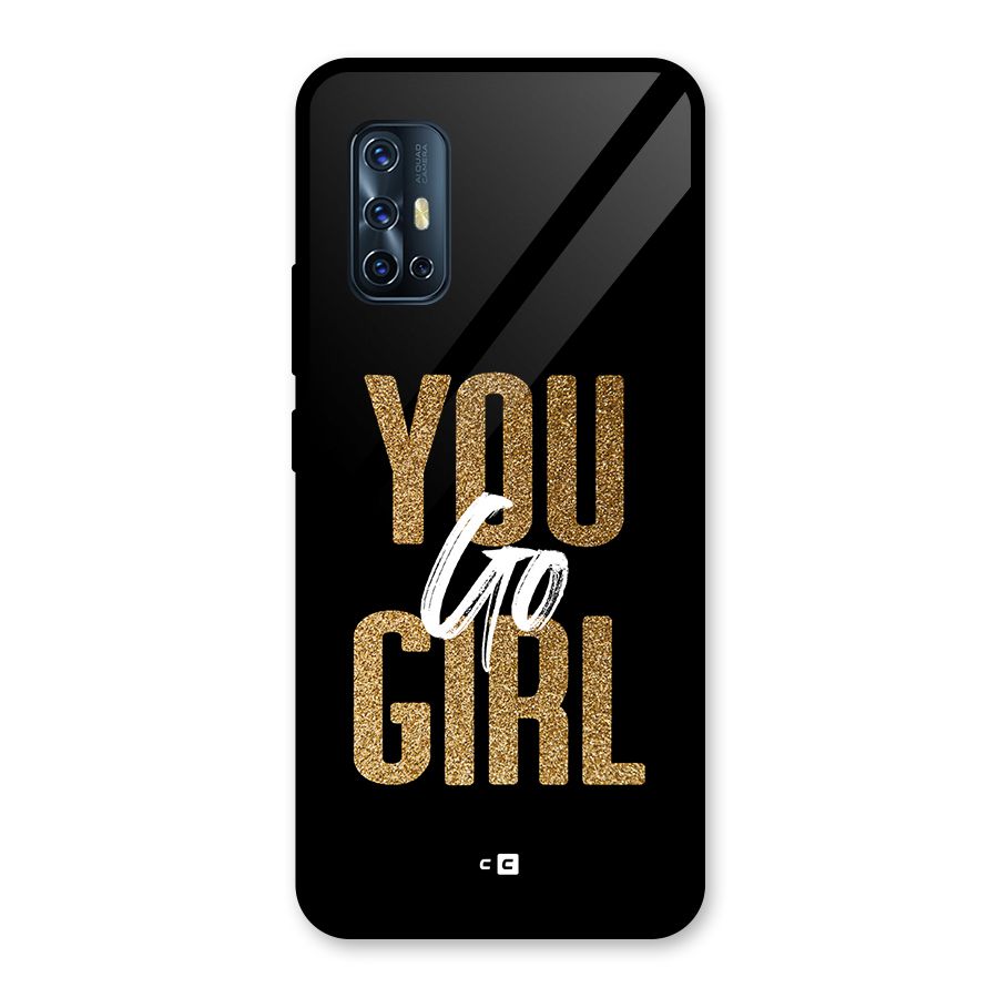 Confident Girl Glass Back Case for Vivo V17