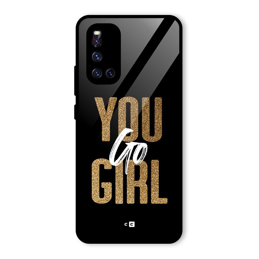 Confident Girl Glass Back Case for Vivo V19