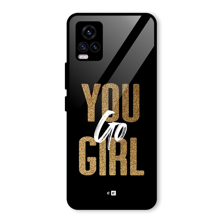Confident Girl Glass Back Case for Vivo V20 2021