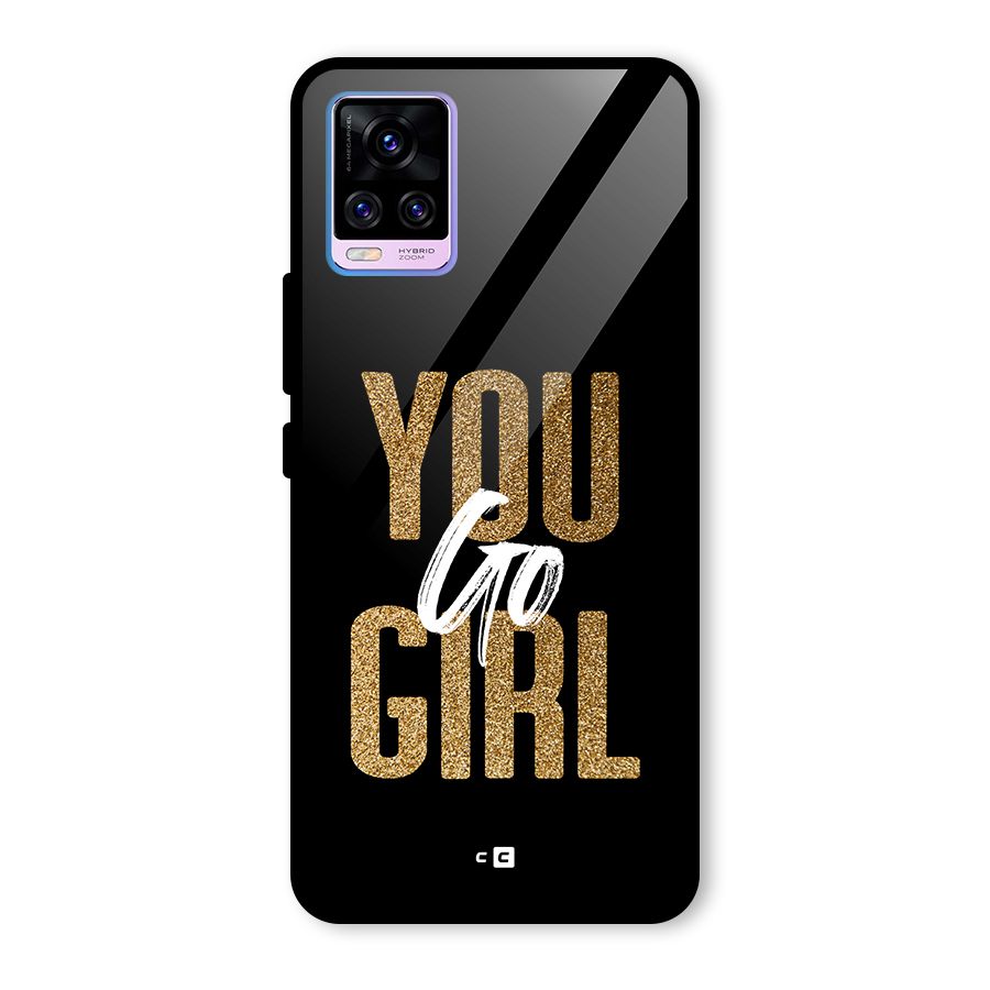 Confident Girl Glass Back Case for Vivo V20 Pro