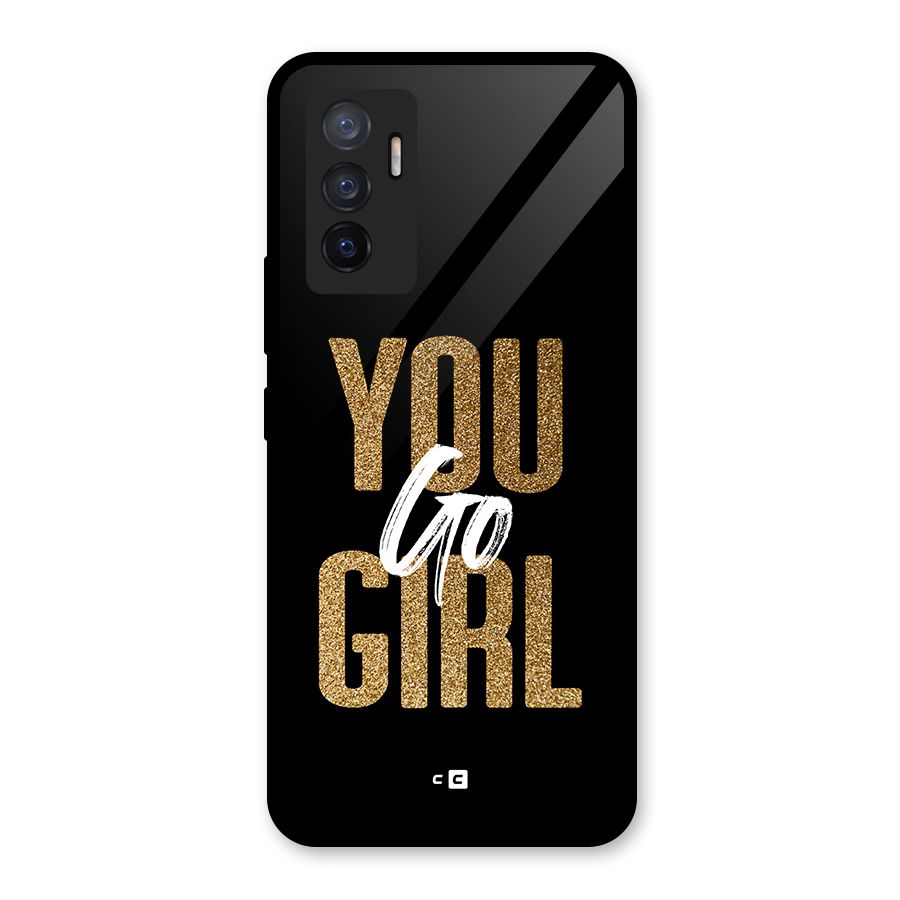 Confident Girl Glass Back Case for Vivo V23e