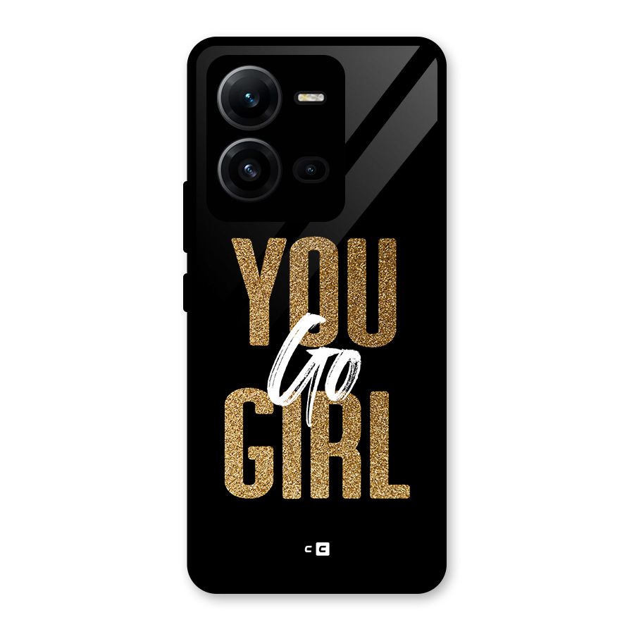 Confident Girl Glass Back Case for Vivo V25
