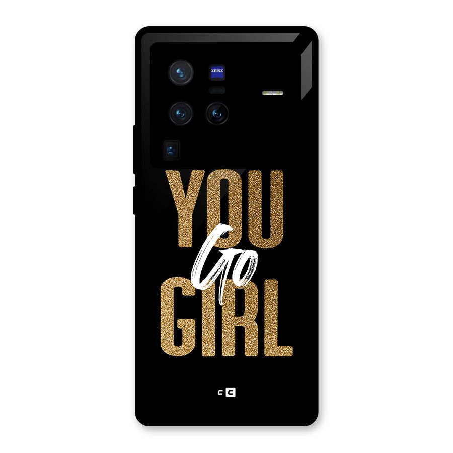 Confident Girl Glass Back Case for Vivo X80 Pro