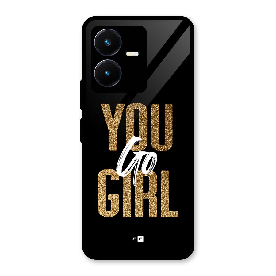 Confident Girl Glass Back Case for Vivo Y22