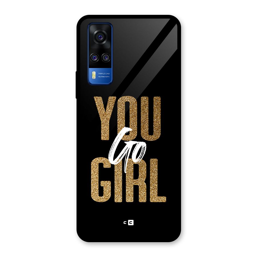 Confident Girl Glass Back Case for Vivo Y31