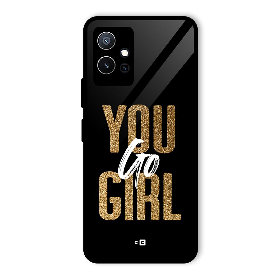 Confident Girl Glass Back Case for Vivo Y75 5G