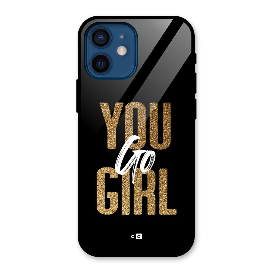 Confident Girl Glass Back Case for iPhone 12 Mini