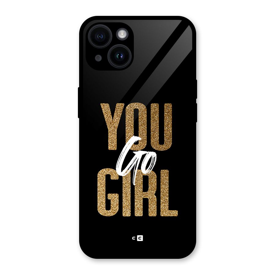 Confident Girl Glass Back Case for iPhone 14