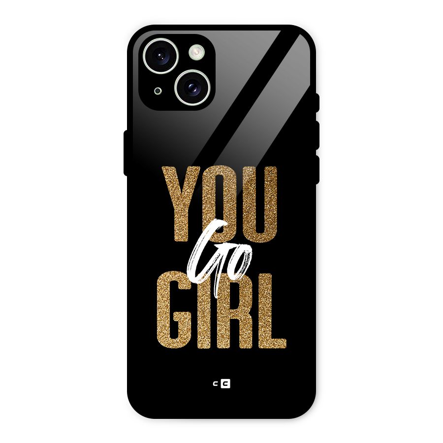 Confident Girl Glass Back Case for iPhone 15 Plus