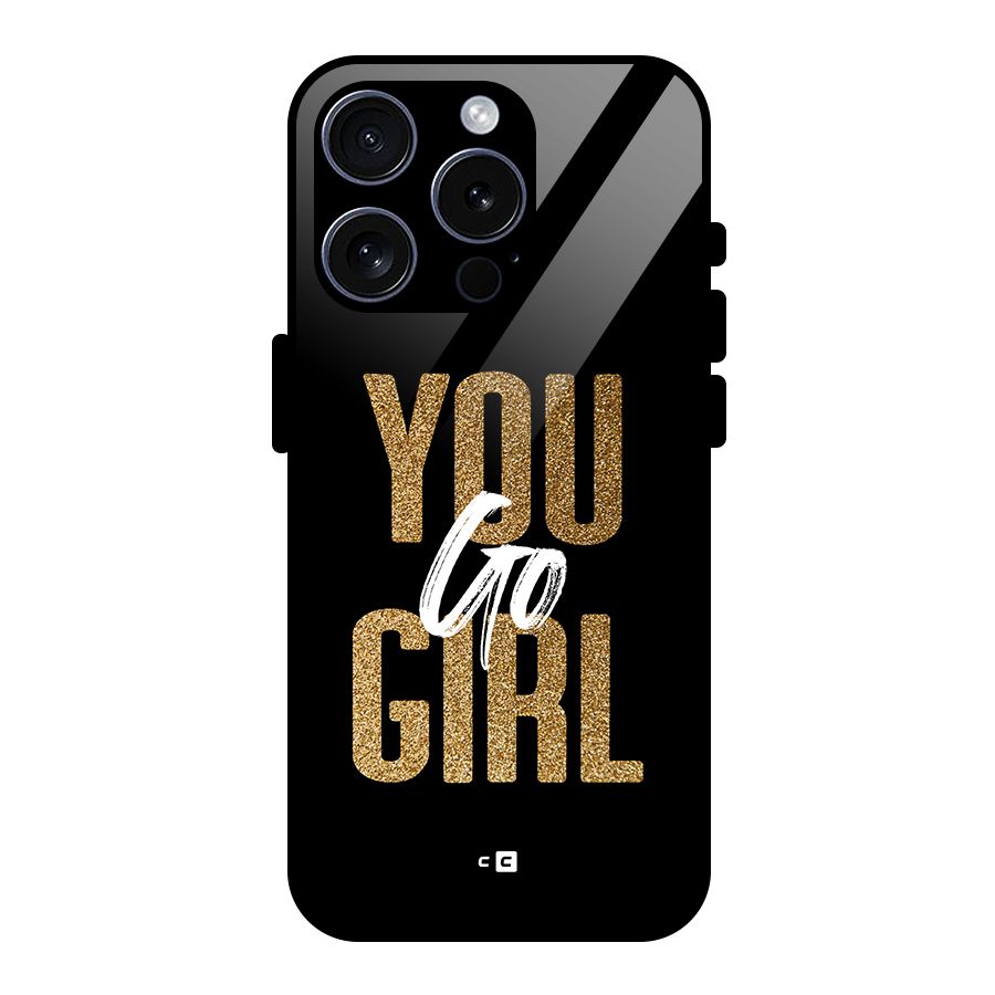 Confident Girl Glass Back Case for iPhone 15 Pro