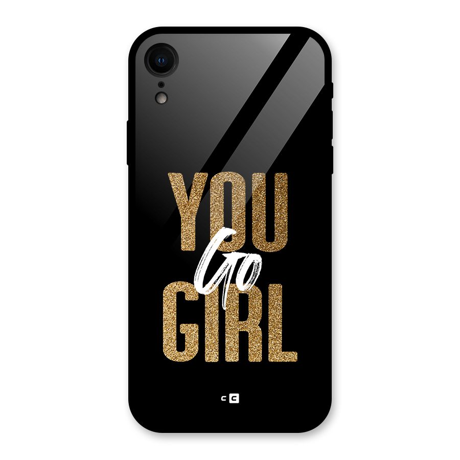 Confident Girl Glass Back Case for iPhone XR