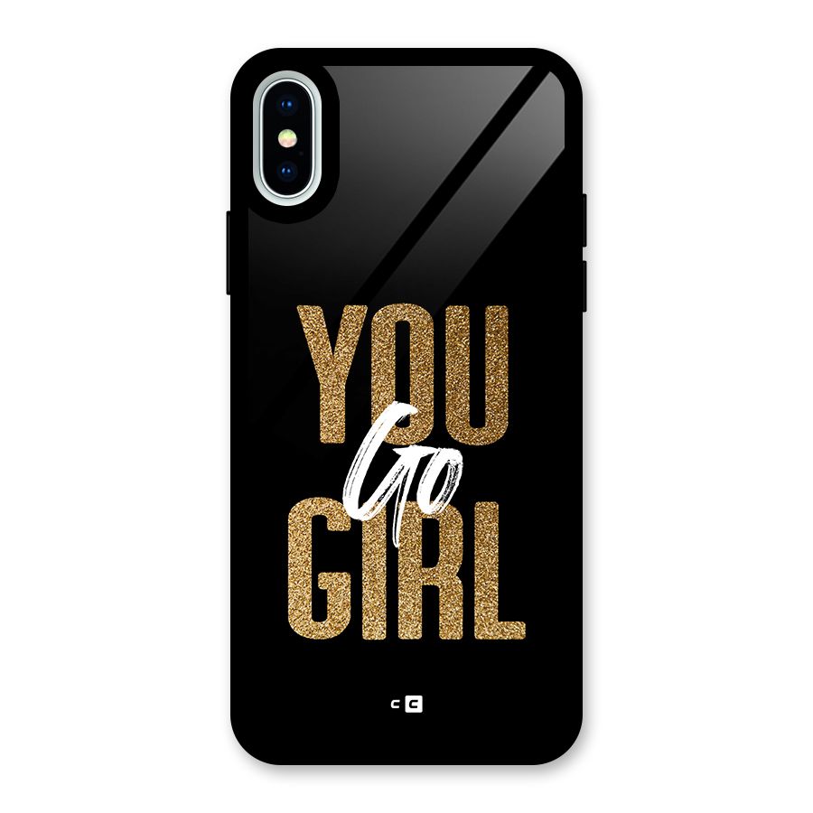 Confident Girl Glass Back Case for iPhone XS