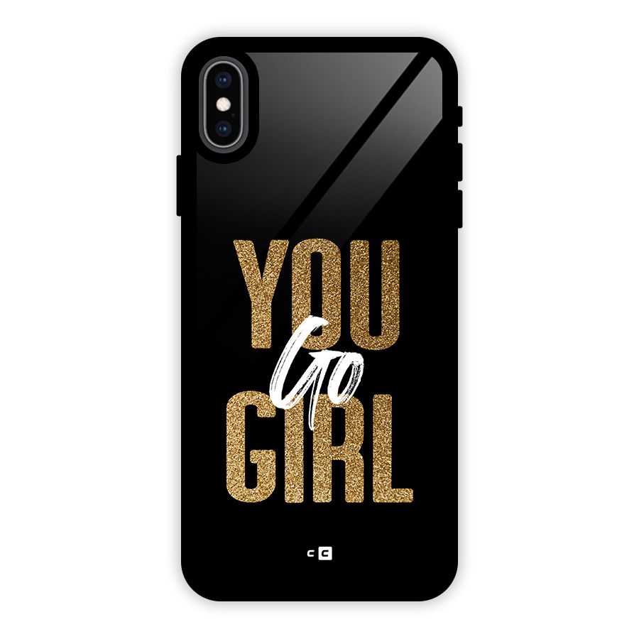 Confident Girl Glass Back Case for iPhone XS Max