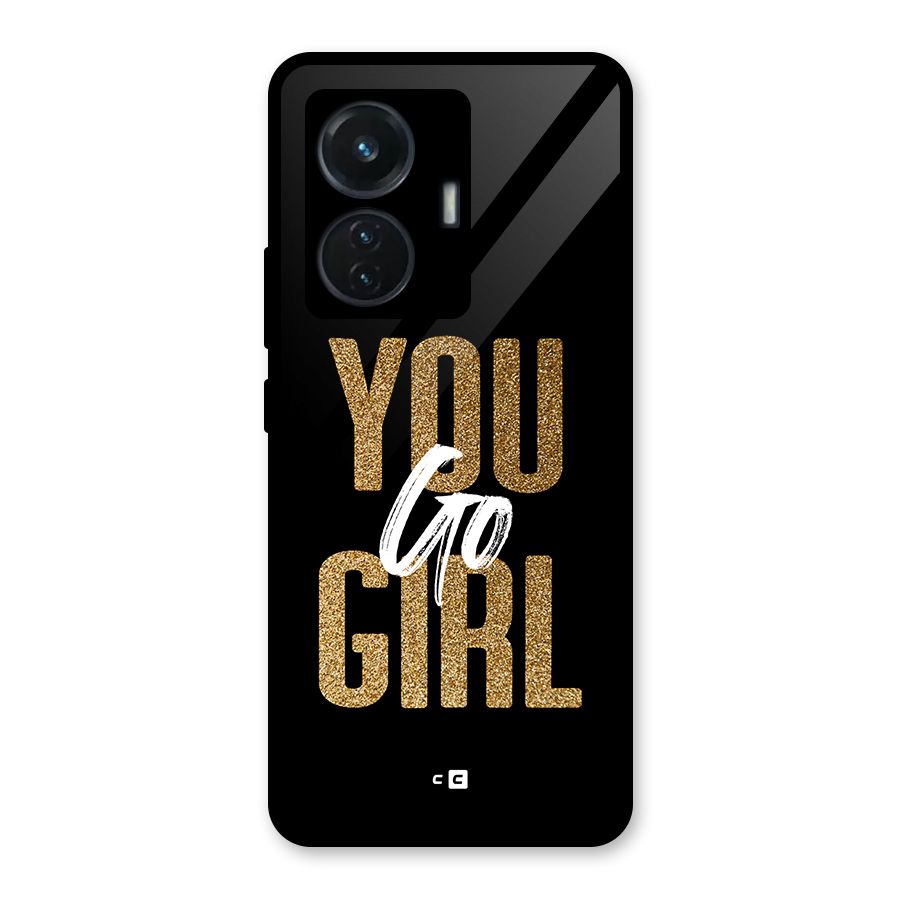 Confident Girl Glass Back Case for iQOO Z6 44W