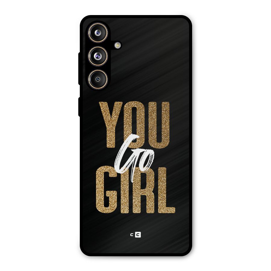 Confident Girl Metal Back Case for Galaxy F55