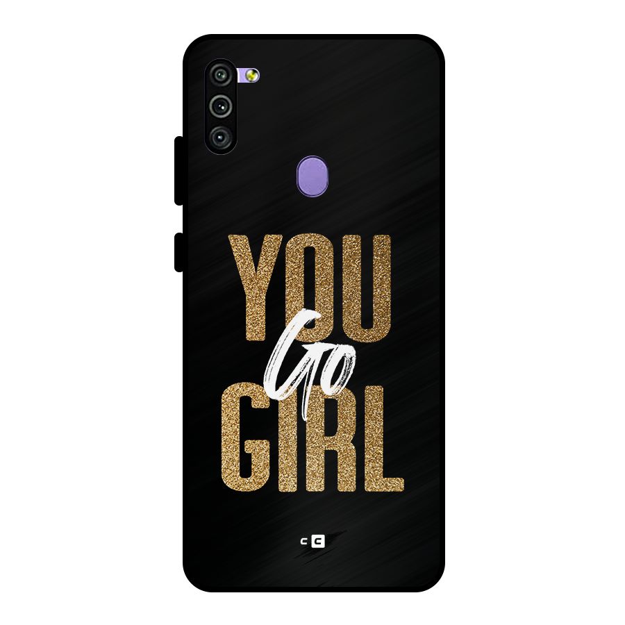 Confident Girl Metal Back Case for Galaxy M11
