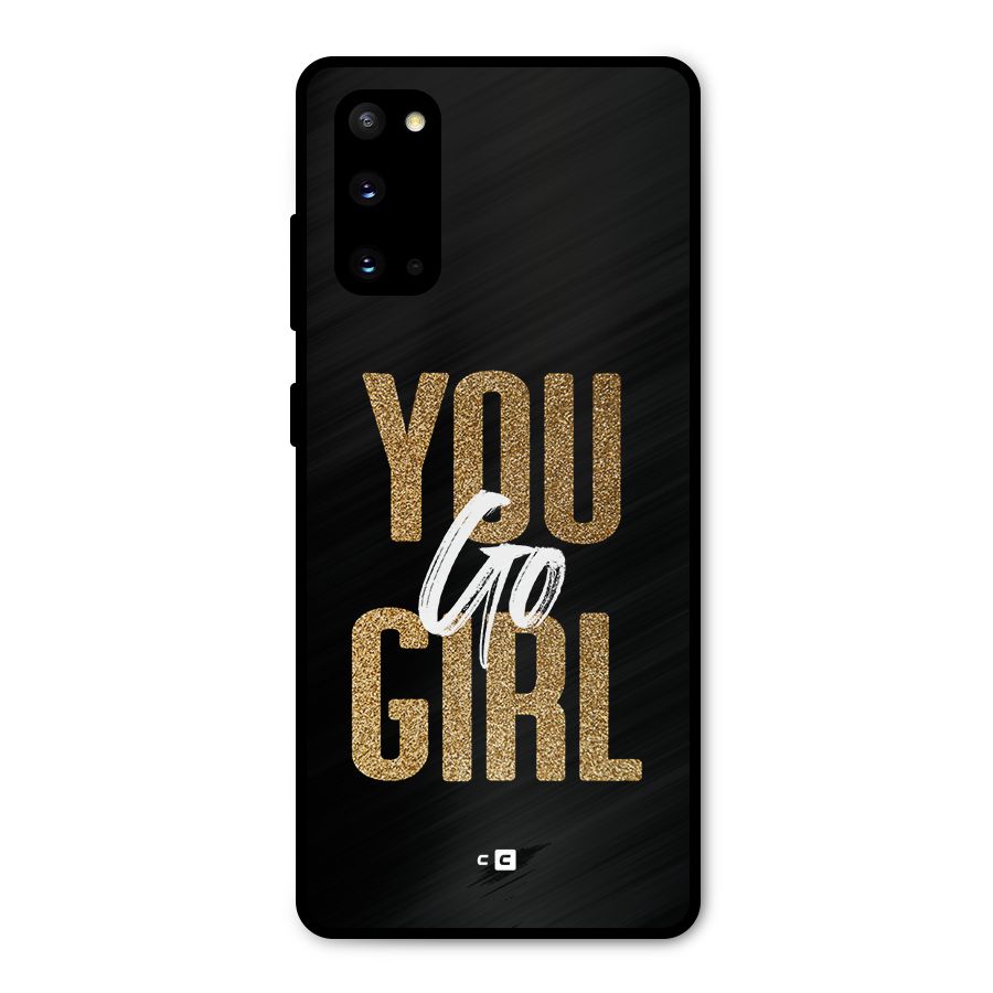 Confident Girl Metal Back Case for Galaxy S20