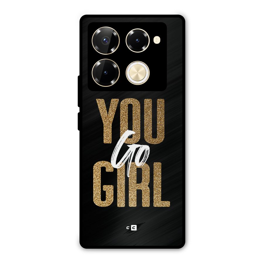 Confident Girl Metal Back Case for Infinix Note 40 Pro