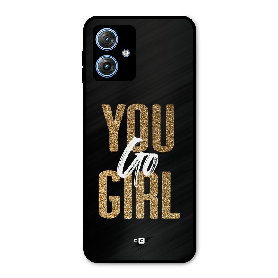 Confident Girl Metal Back Case for Moto G54