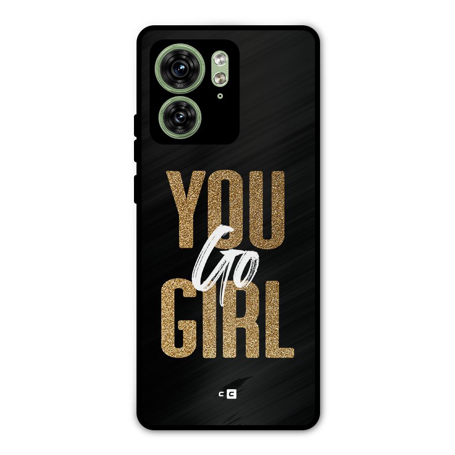 Confident Girl Metal Back Case for Motorola Edge 40 5G