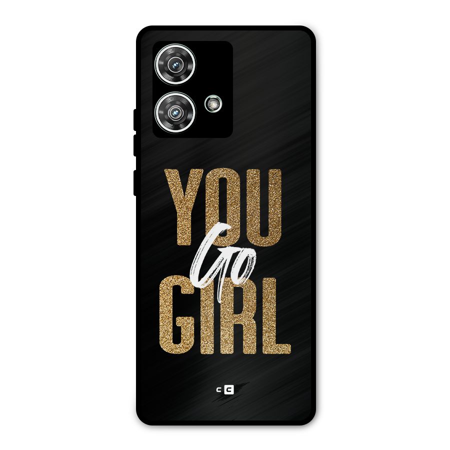 Confident Girl Metal Back Case for Motorola Edge 40 Neo