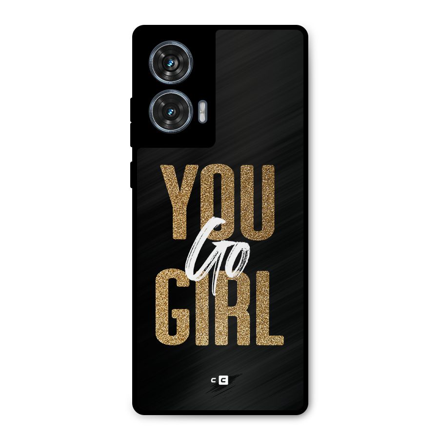 Confident Girl Metal Back Case for Motorola Edge 50 Fusion